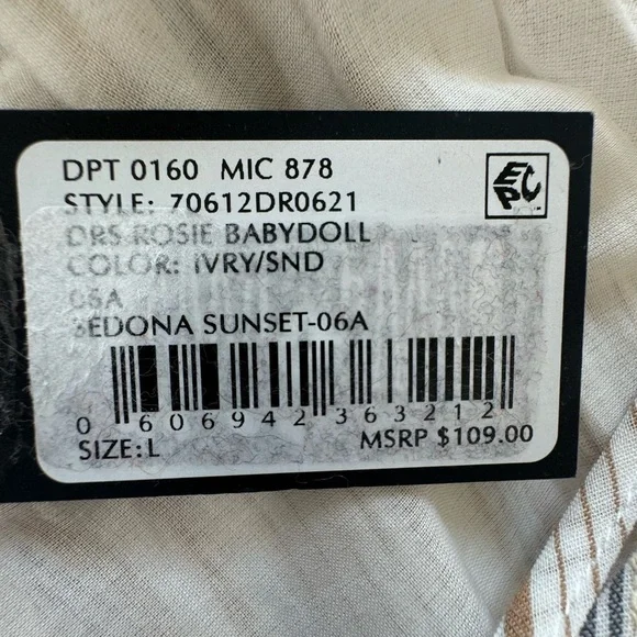 Festival Dress Rosie Babydoll Textured Mini Dress The Sedona Sunset Gianni Bini - Picture 9 of 13